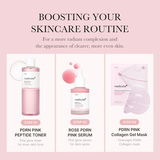 Coffret Routine Glow PDRN Pink Blushiris – 3 produits K-Beauty